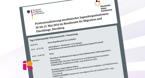 Vorstellung der Peers beim Fachtag zur Professionalisierung muslimischer Jugendarbeit in Berlin